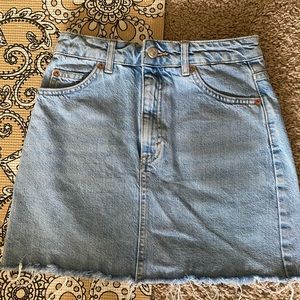 top shop denim skirt